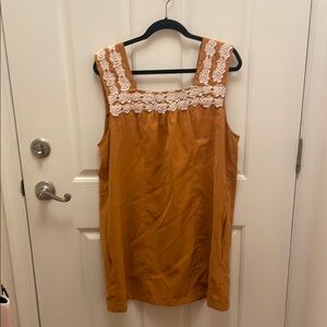 Tracy Reese Orange Dress with Lace Accent